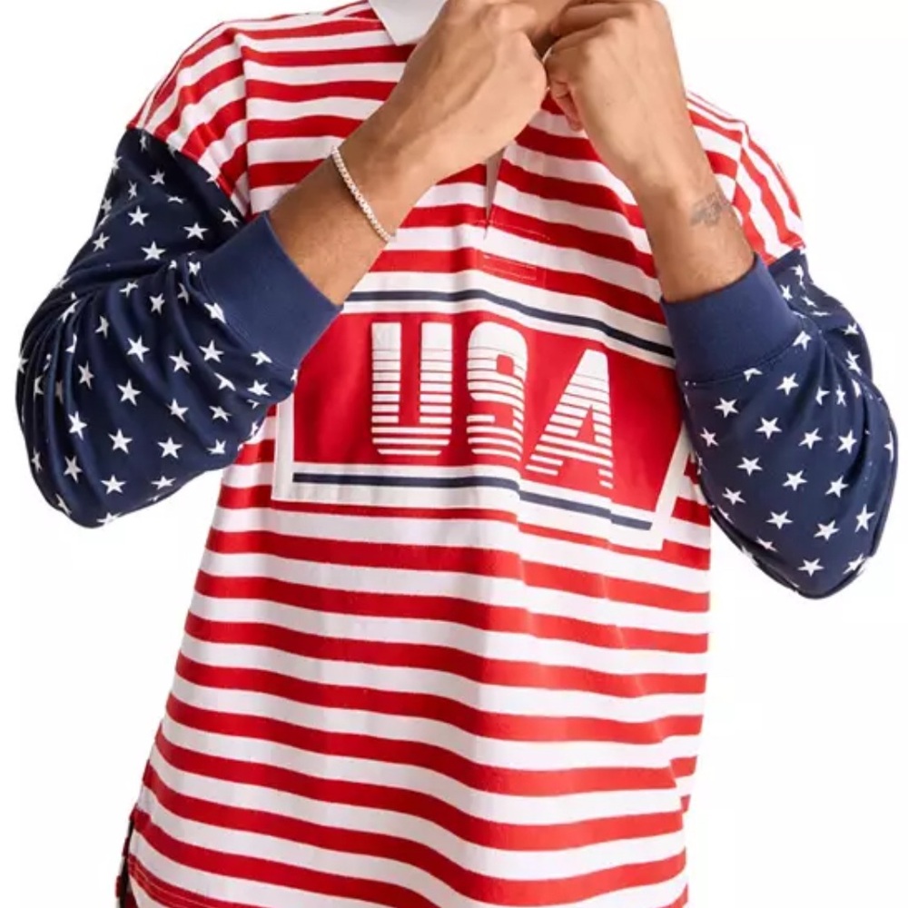 Chubbies Red and White Striped Polo